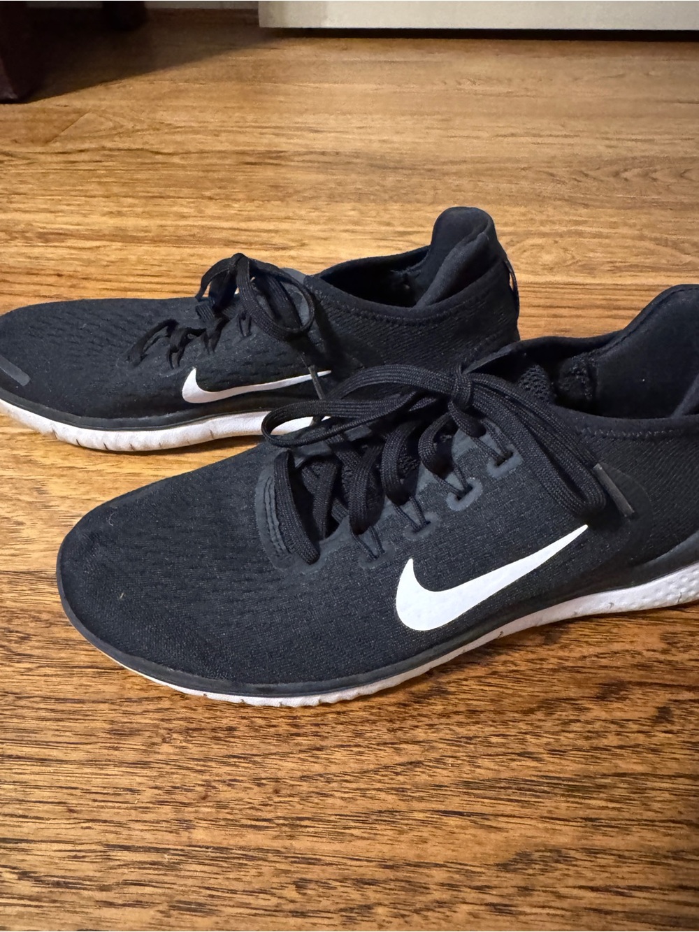 Nike Black Sneakers with Neon Yellow Insole